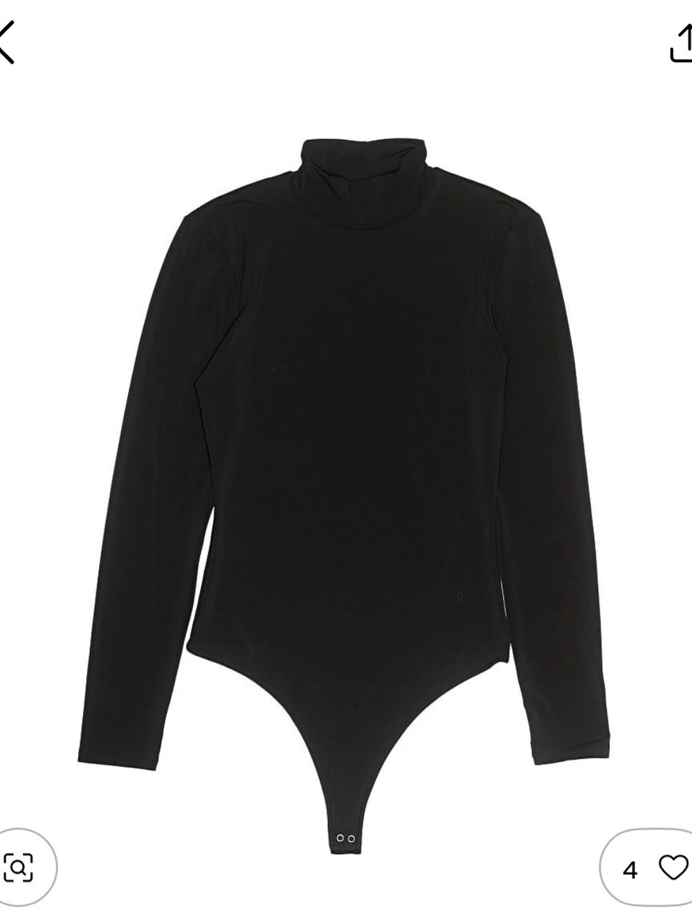 Abercrombie & Fitch Black Long-Sleeve Turtleneck Swim Bodysuit